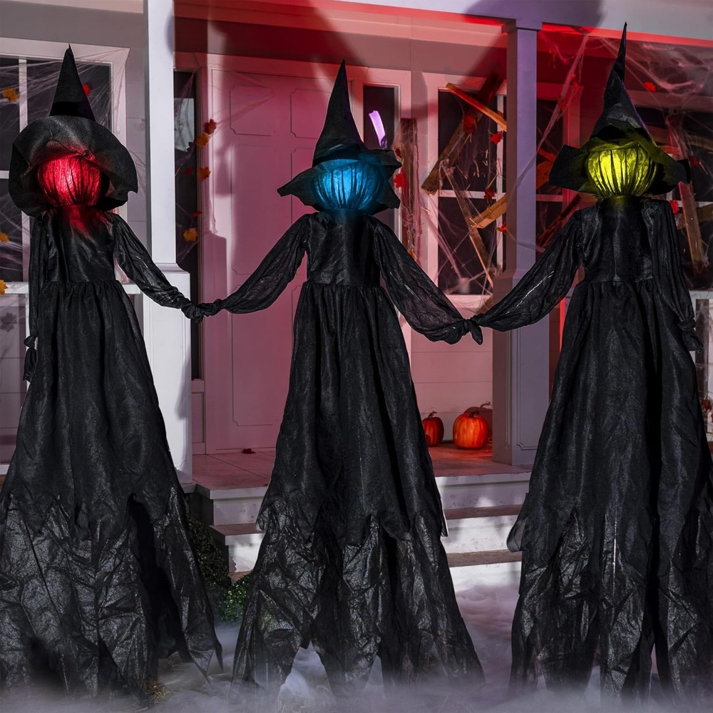 Decor Lighting Pack - 3 Pack 51'' Halloween Witch Decorations