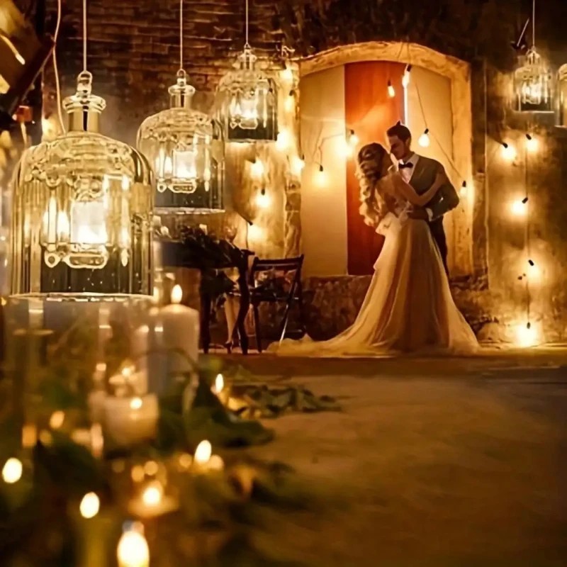 striped cylindrical light bulb - Pendant Lighting Christmas Decor ulasan dan harga