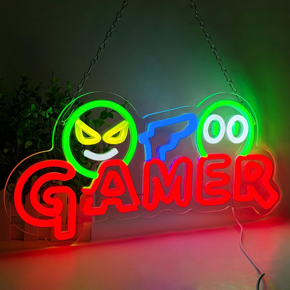 Gamer Neon Sign LED Wall Light - Room Decor Lighting Lamp ulasan dan harga