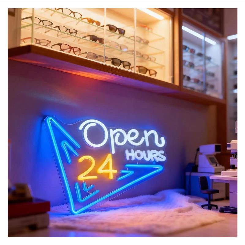 Open 24 Hours Neon Sign USB Po - Decor Lighting Opening Hours ulasan dan harga