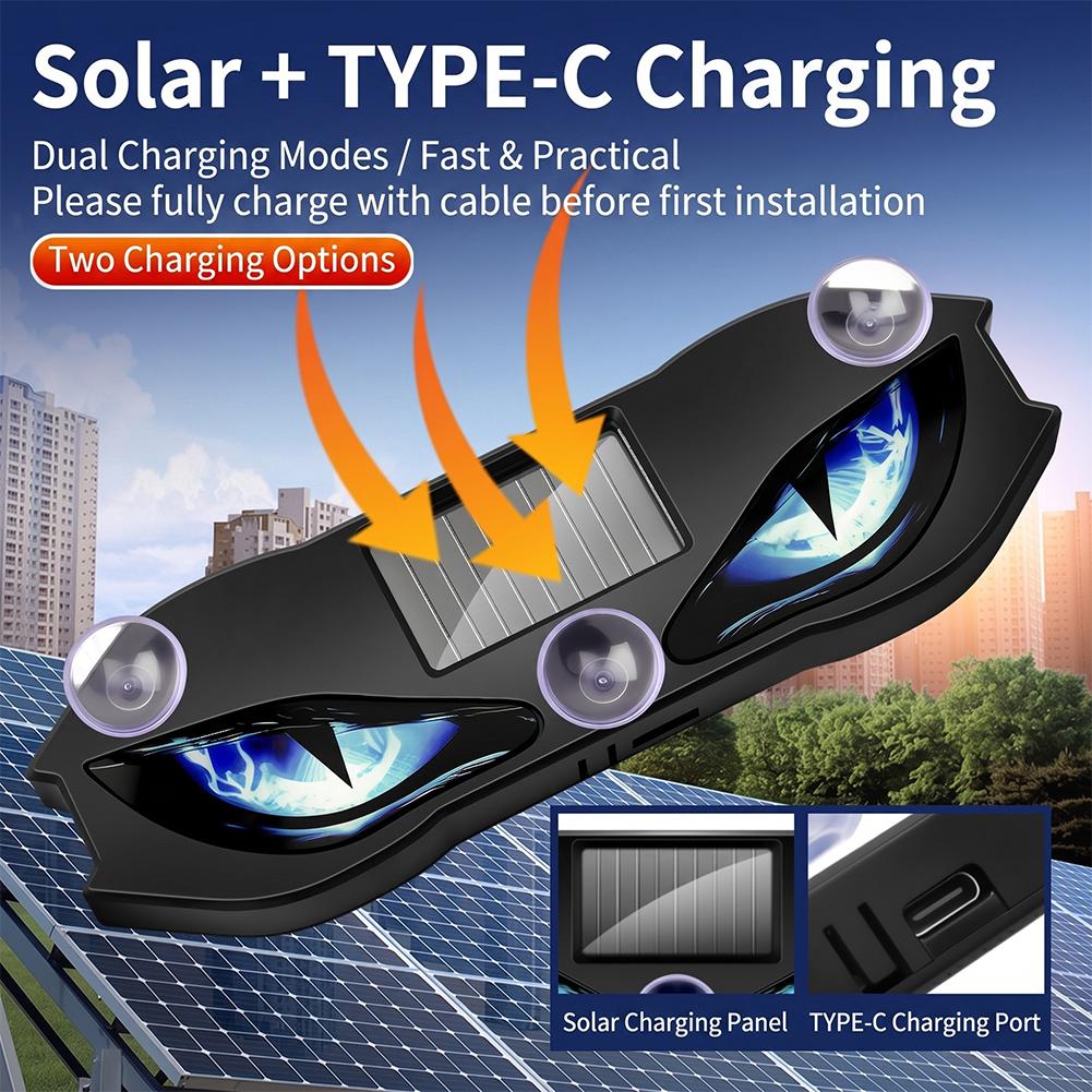 Solar Powered Devil Eye Car Wa - Lighting Decor Inc ulasan dan harga