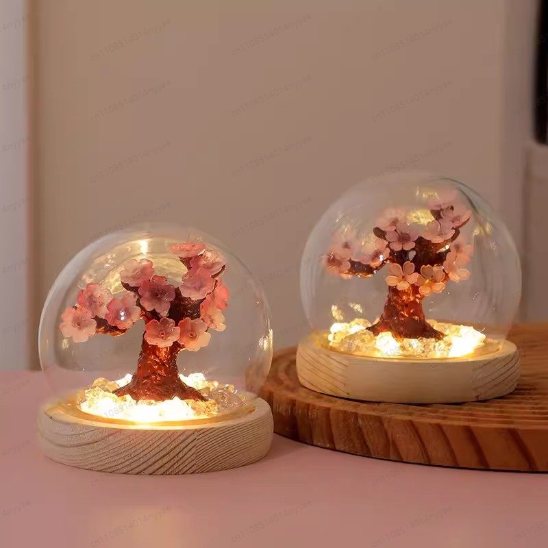 DIY Cherry Blossom Tree Desk L - Unique Lighting Decor ulasan dan harga