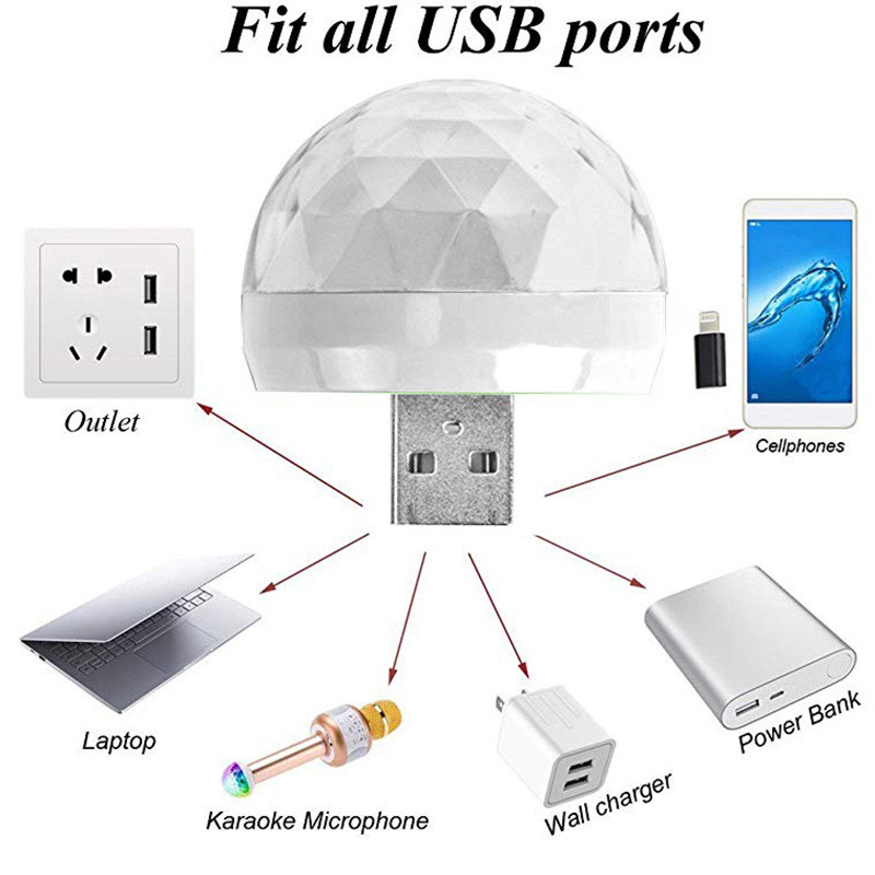 Pop USB Mini Disco Stage Light - Lighting Effect Home Decor ulasan dan harga