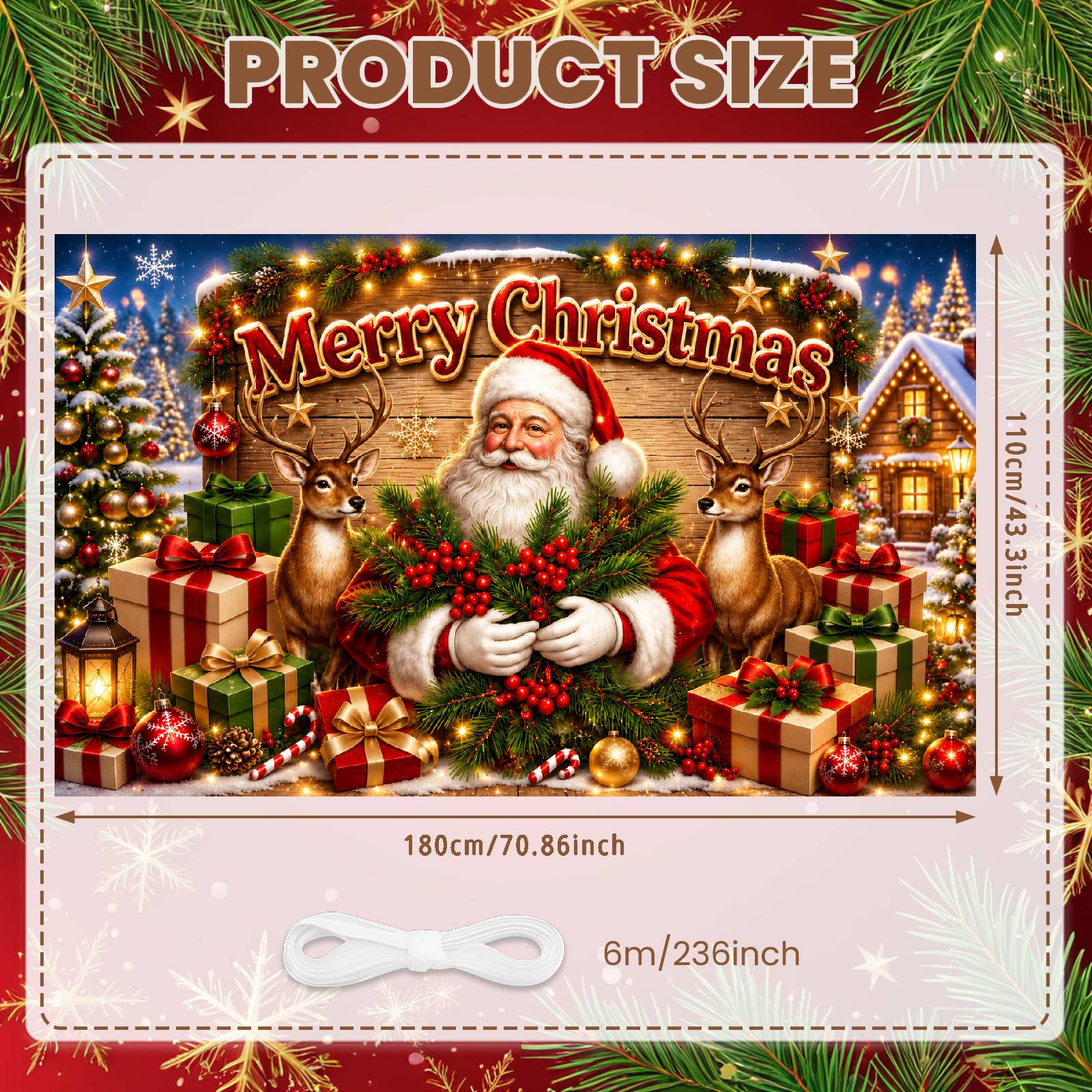 Holiday Celebration Banner Fes - Lighting Effect Home Decor ulasan dan harga