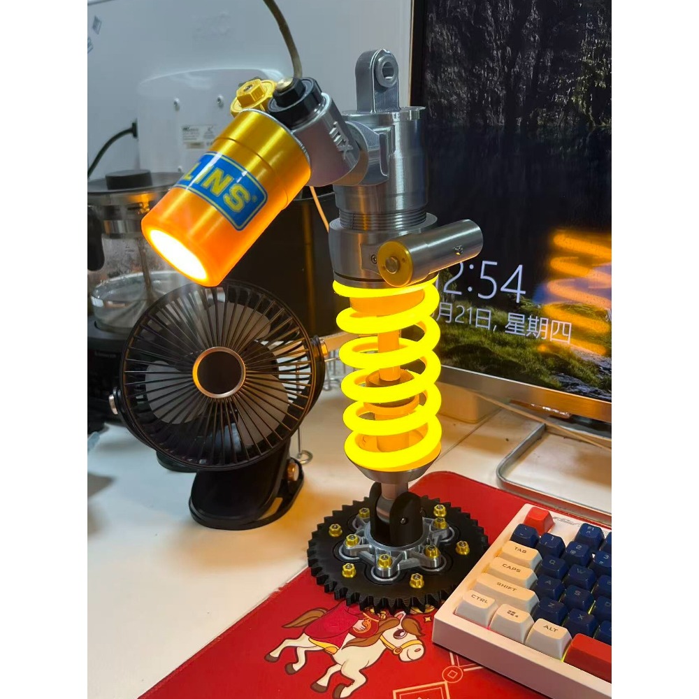 motorcycle Shock Absorber Desk - Unique Lighting Decor ulasan dan harga