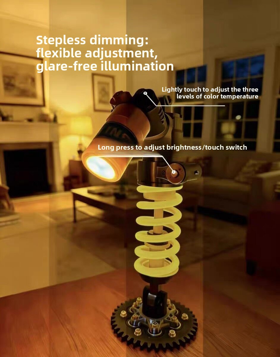 motorcycle Shock Absorber Desk - Unique Lighting Decor ulasan dan harga
