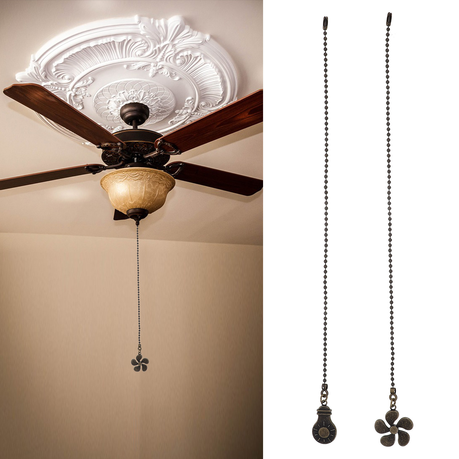 2Pcs Ceiling Fan Pendants Uniq - Unique Lighting Decor ulasan dan harga