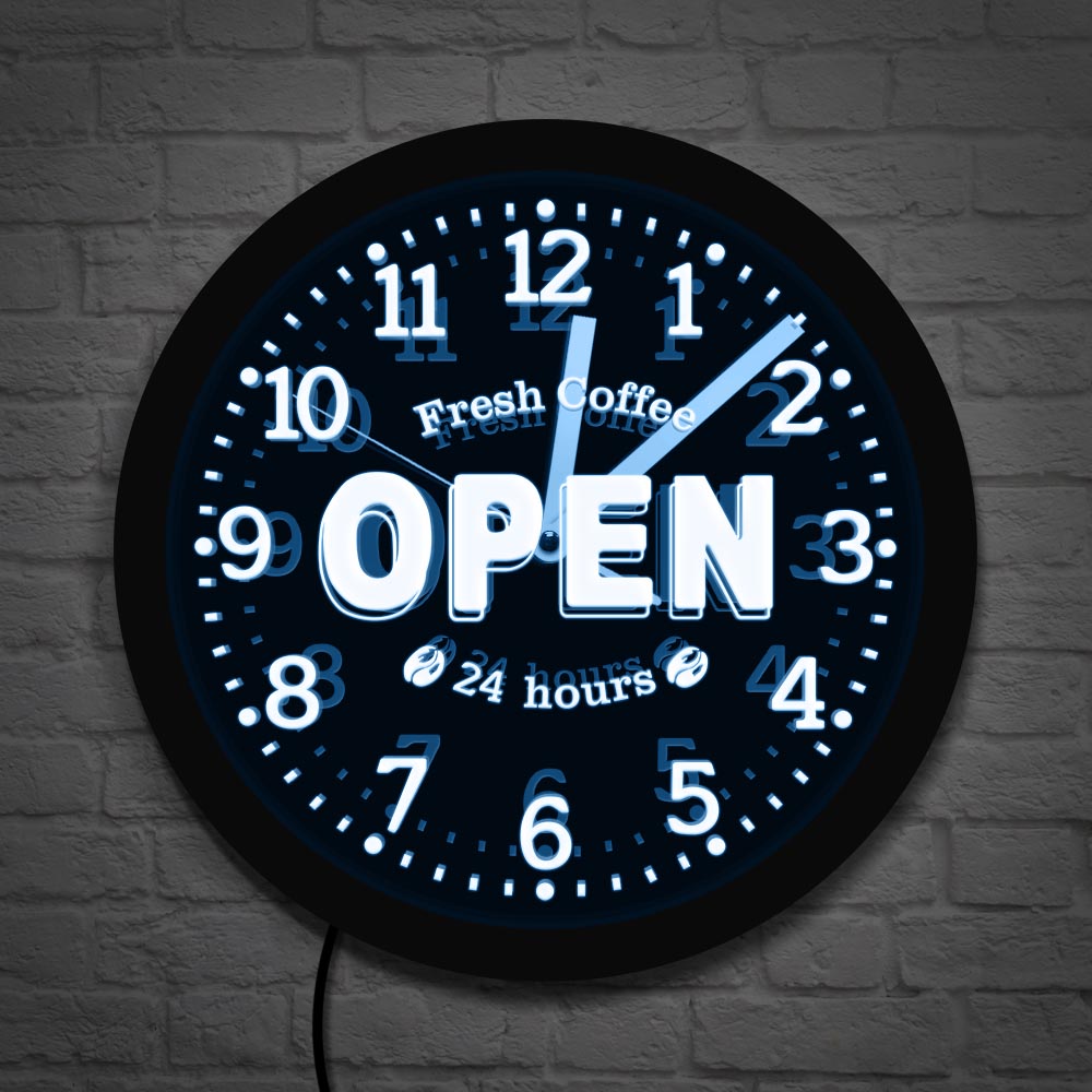 Fresh Coffee Open 24 Hours LED - Decor Lighting Opening Hours ulasan dan harga