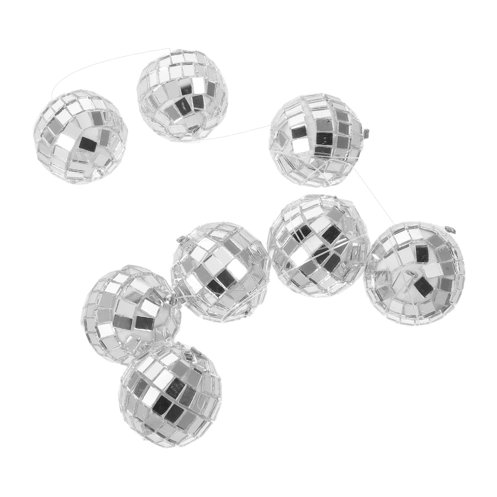 4Pcs Disco Ball Garland Silver - Disco Ball Mirror ulasan dan harga