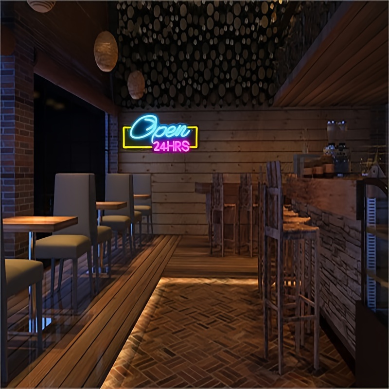 Open 24 Hours Led Neon Signs L - Decor Lighting Opening Hours ulasan dan harga