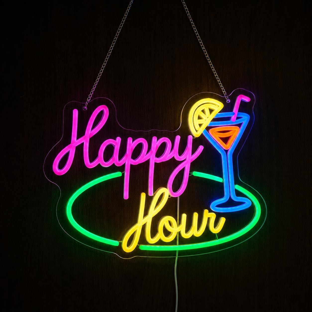 Happy Hour Cocktail LED Neon S - Decor Lighting Opening Hours ulasan dan harga