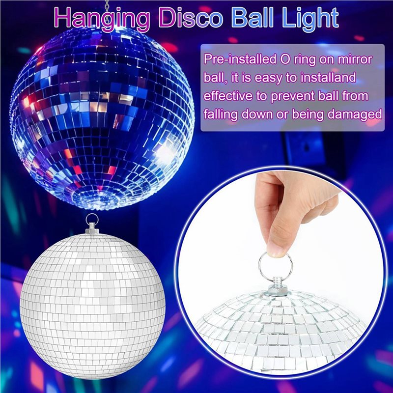 AT41 2 Set 7.8 Inch Hanging Di - Disco Ball Mirror ulasan dan harga