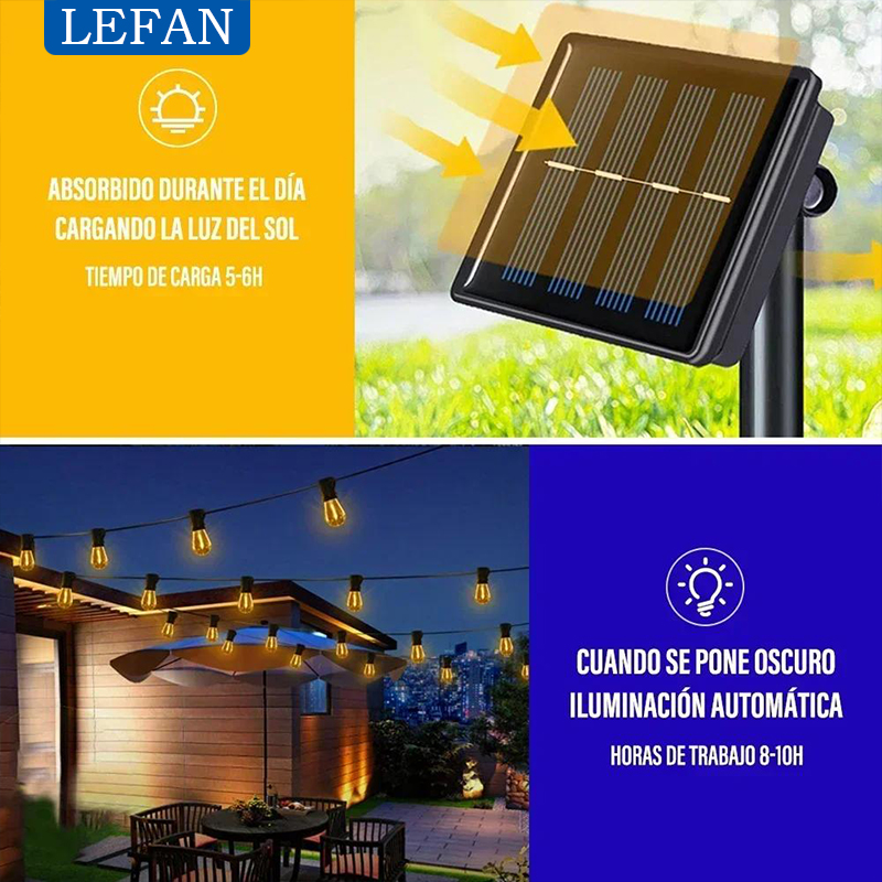 Solar Powered Led Outdoor Stri - Pendant Lighting Christmas Decor ulasan dan harga