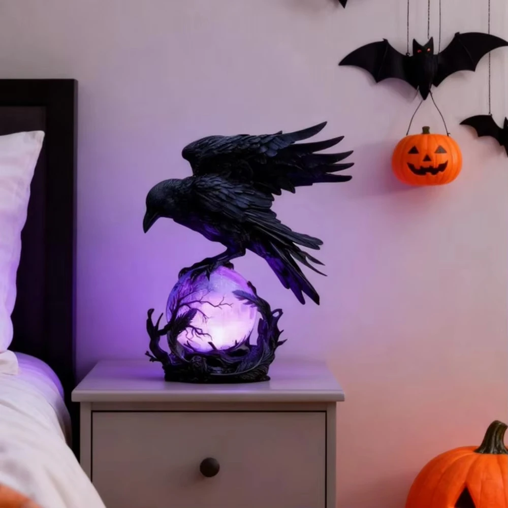Creative Gothic Raven LED Lamp - Unique Lighting Decor ulasan dan harga