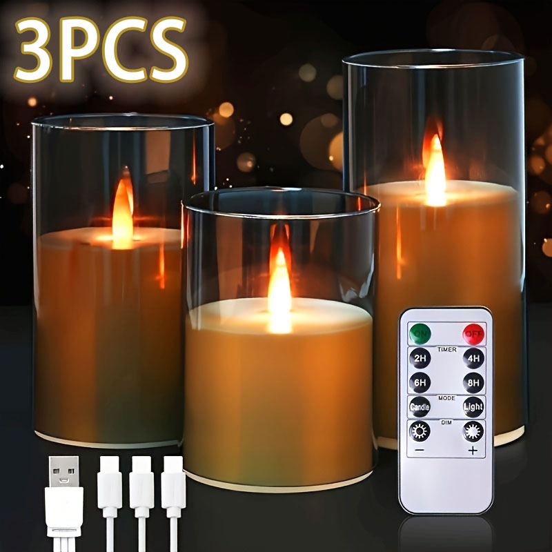 3 Pack Rechargeable Pillar Fak - Decor Lighting Pack ulasan dan harga