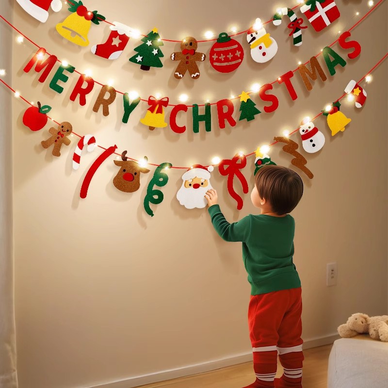Merry Christmas Hanging Backgr - Pendant Lighting Christmas Decor ulasan dan harga
