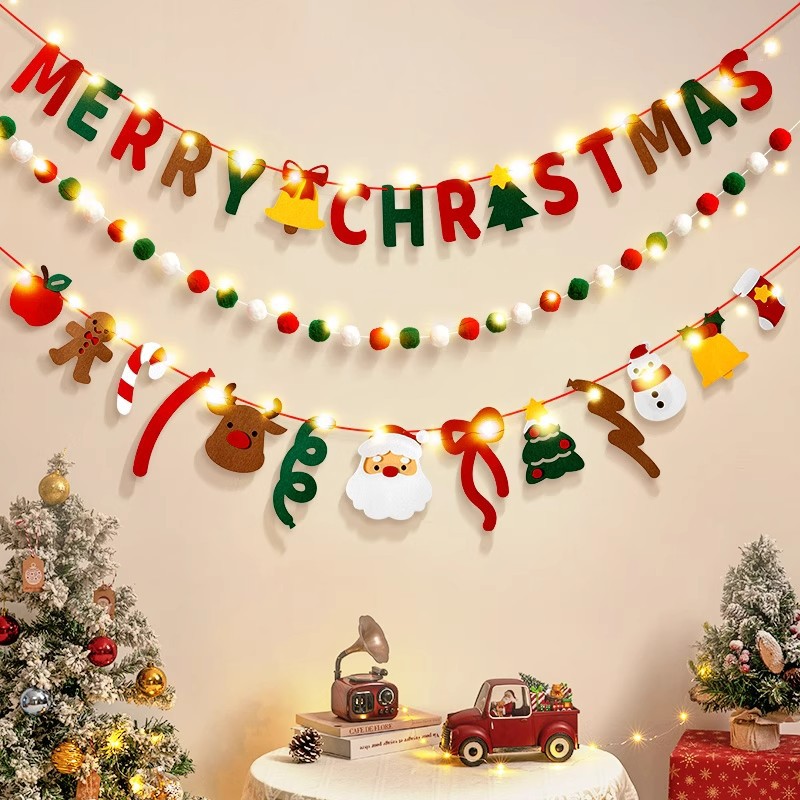 Merry Christmas Hanging Backgr - Pendant Lighting Christmas Decor ulasan dan harga