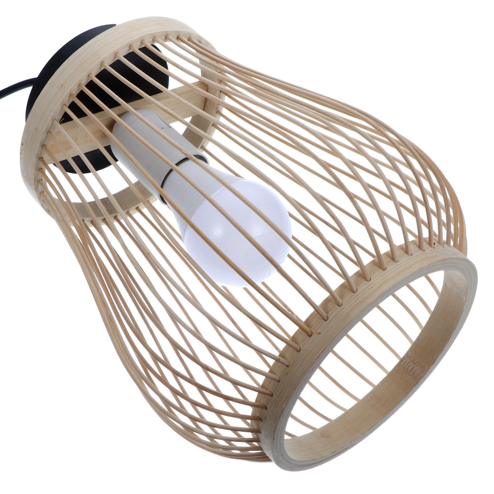Woven Bamboo Chandelier Handcr - Decor Lighting Solution ulasan dan harga