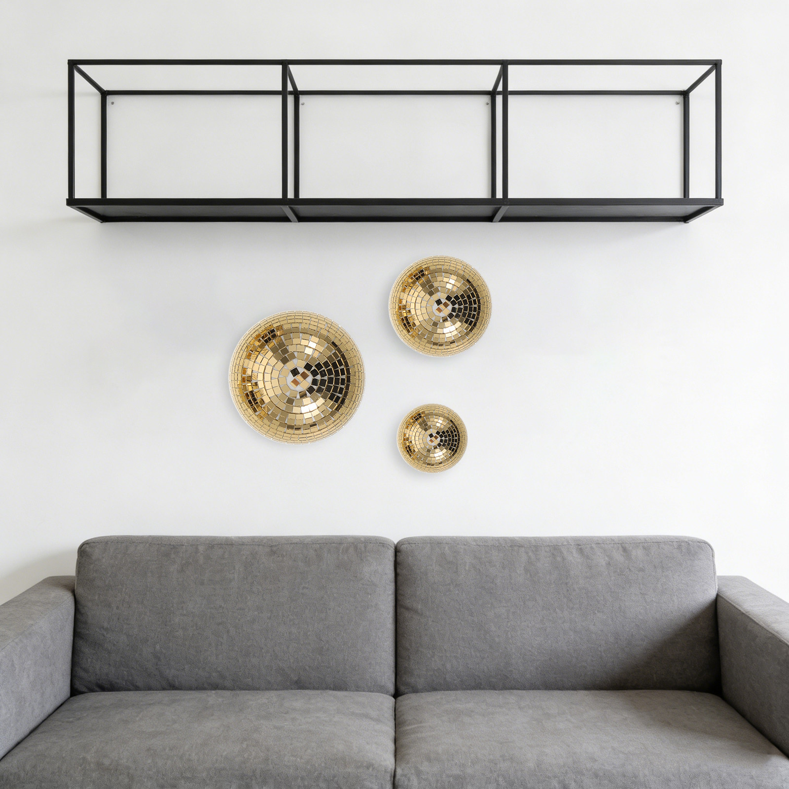 3Pcs Half Gazing Globe Mirror  - Disco Ball Mirror ulasan dan harga