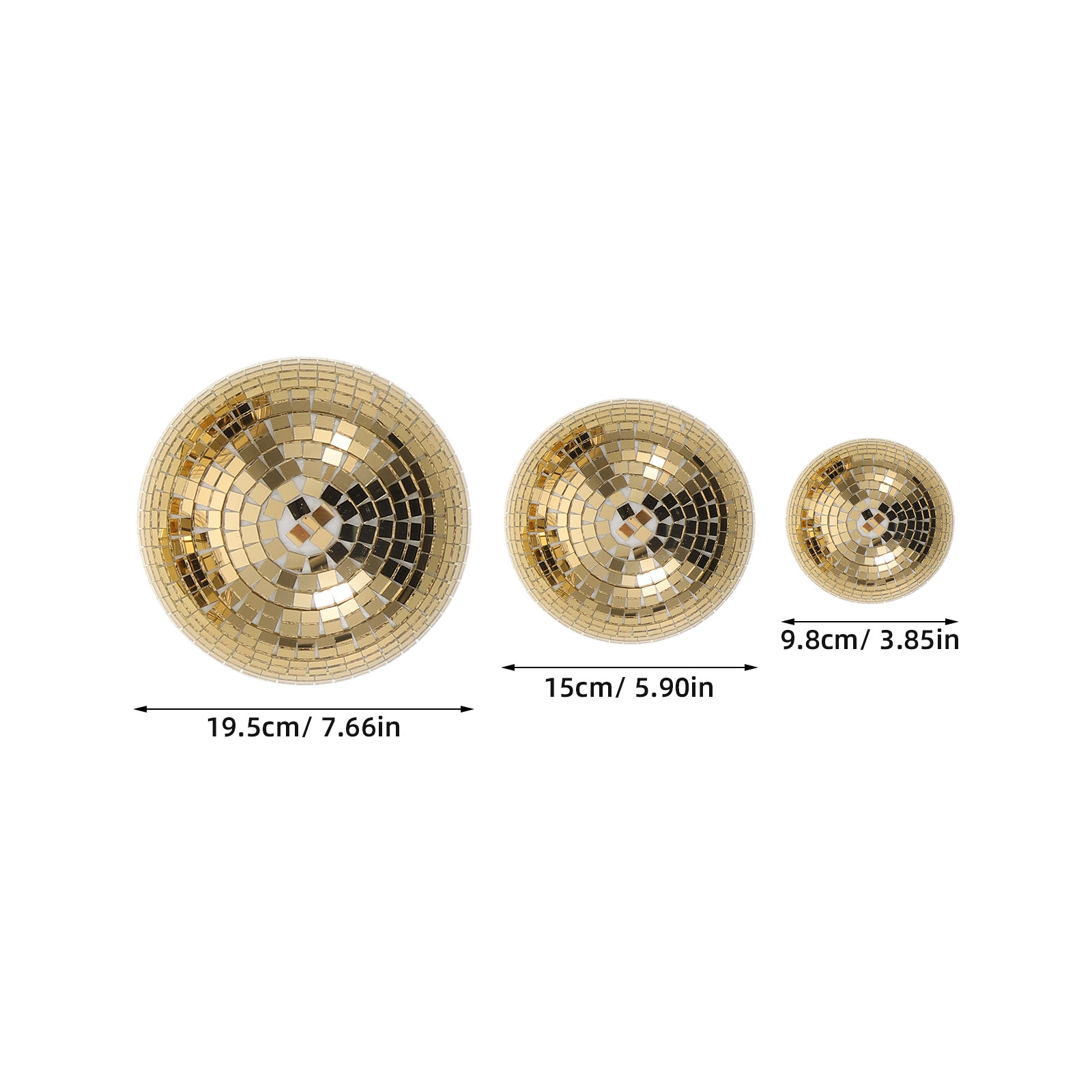 3Pcs Half Gazing Globe Mirror  - Disco Ball Mirror ulasan dan harga