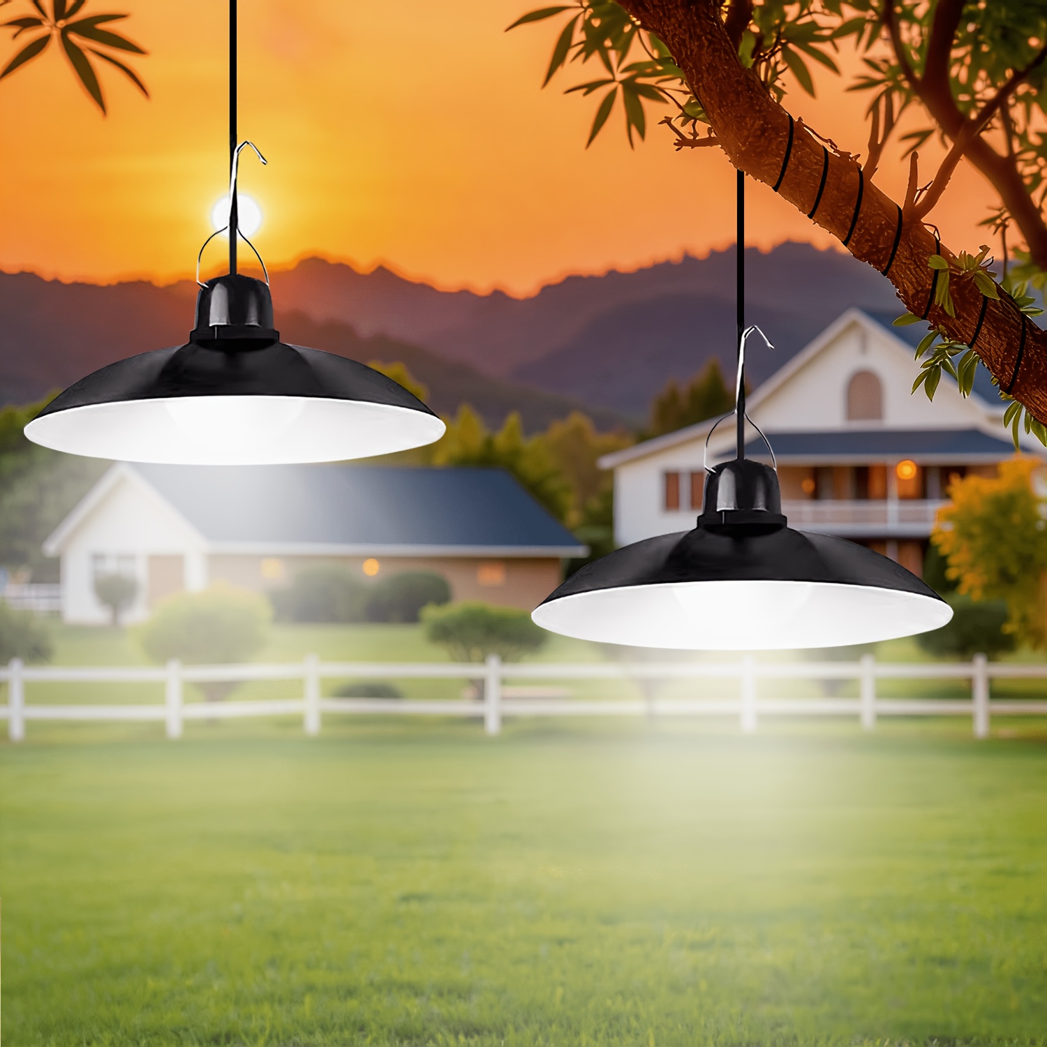 1pc Solar Pendant Light Outdoo - Room Decor Lighting Lamp ulasan dan harga