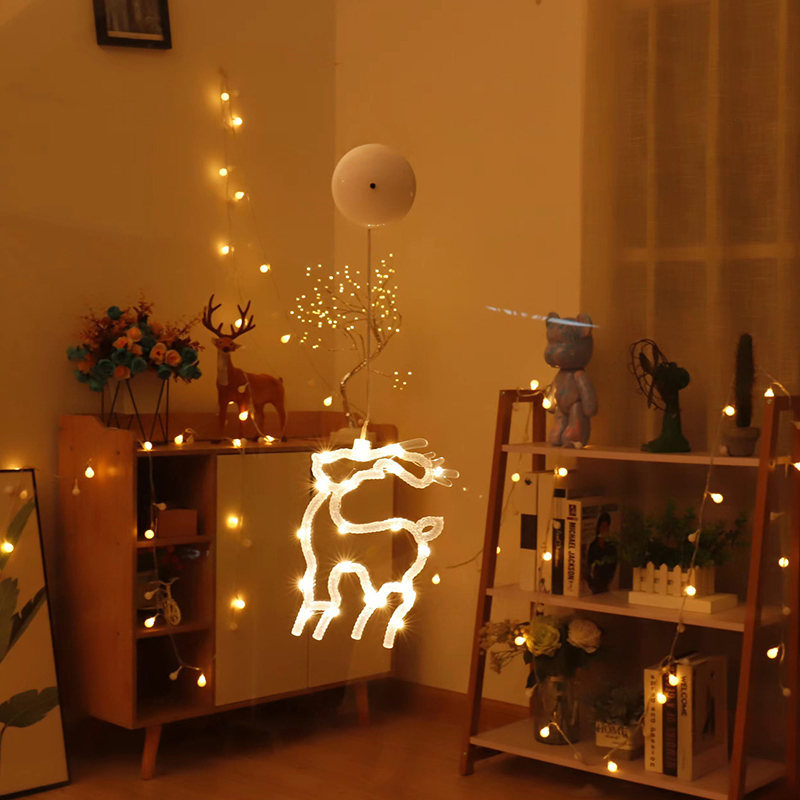 Christmas Window Hanging LED L - Pendant Lighting Christmas Decor ulasan dan harga