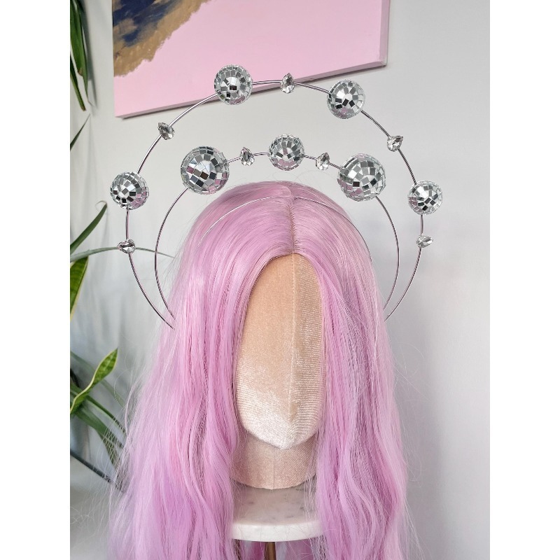 Silver Double Ring Disco Headb - Disco Ball Mirror ulasan dan harga