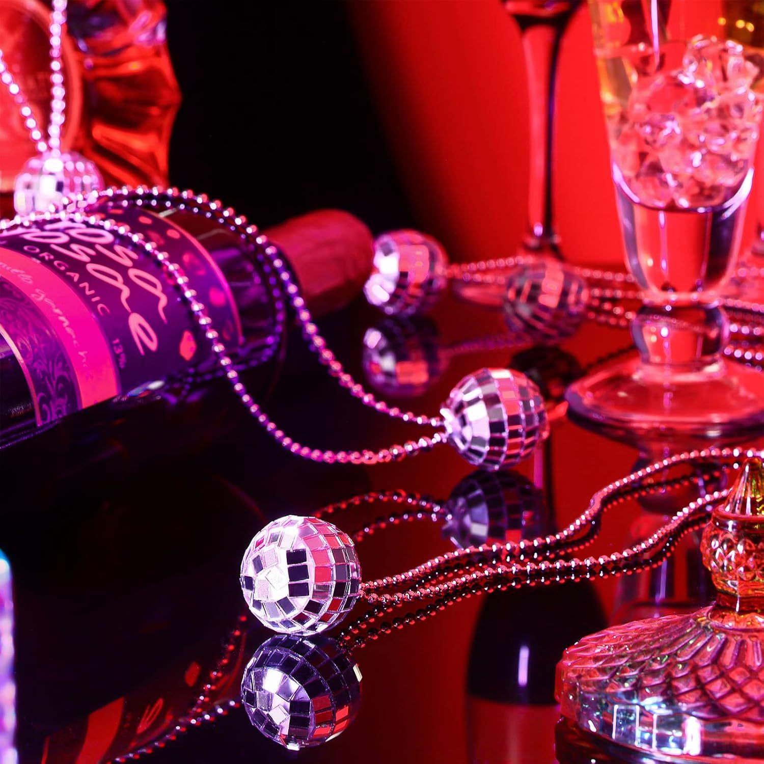 5-10Pcs Mirror Disco Ball Neck - Disco Ball Mirror ulasan dan harga