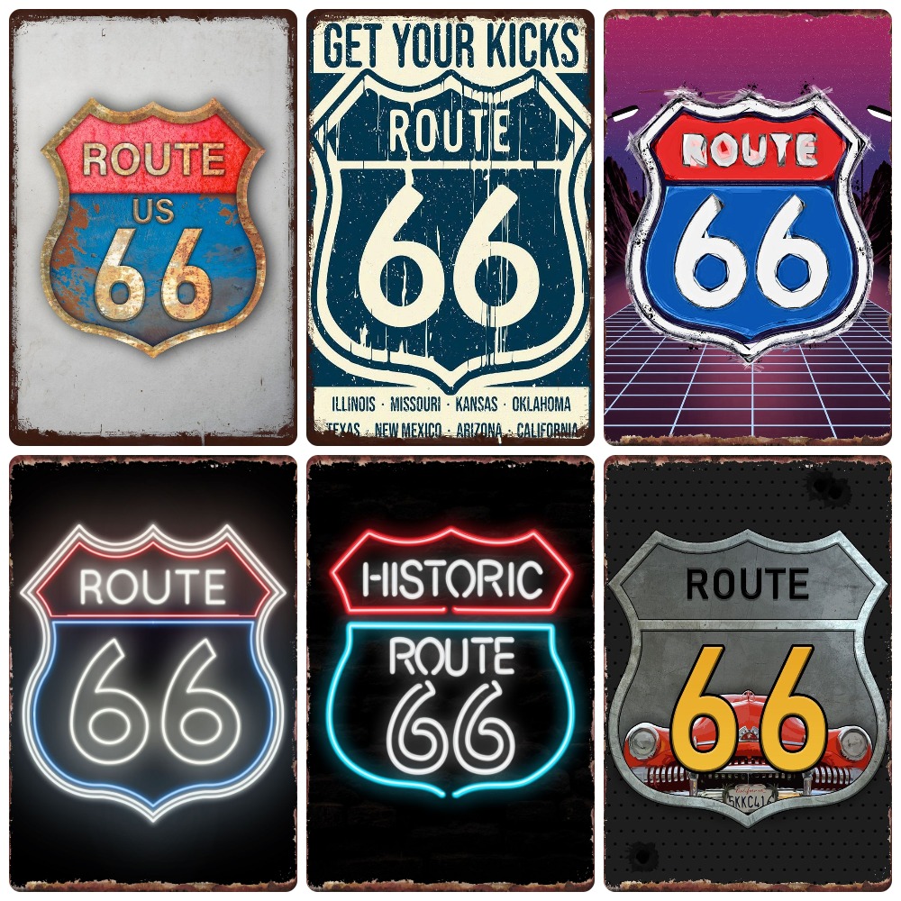 Mother Road Vintage Metal Sign - Lighting Effect Home Decor ulasan dan harga