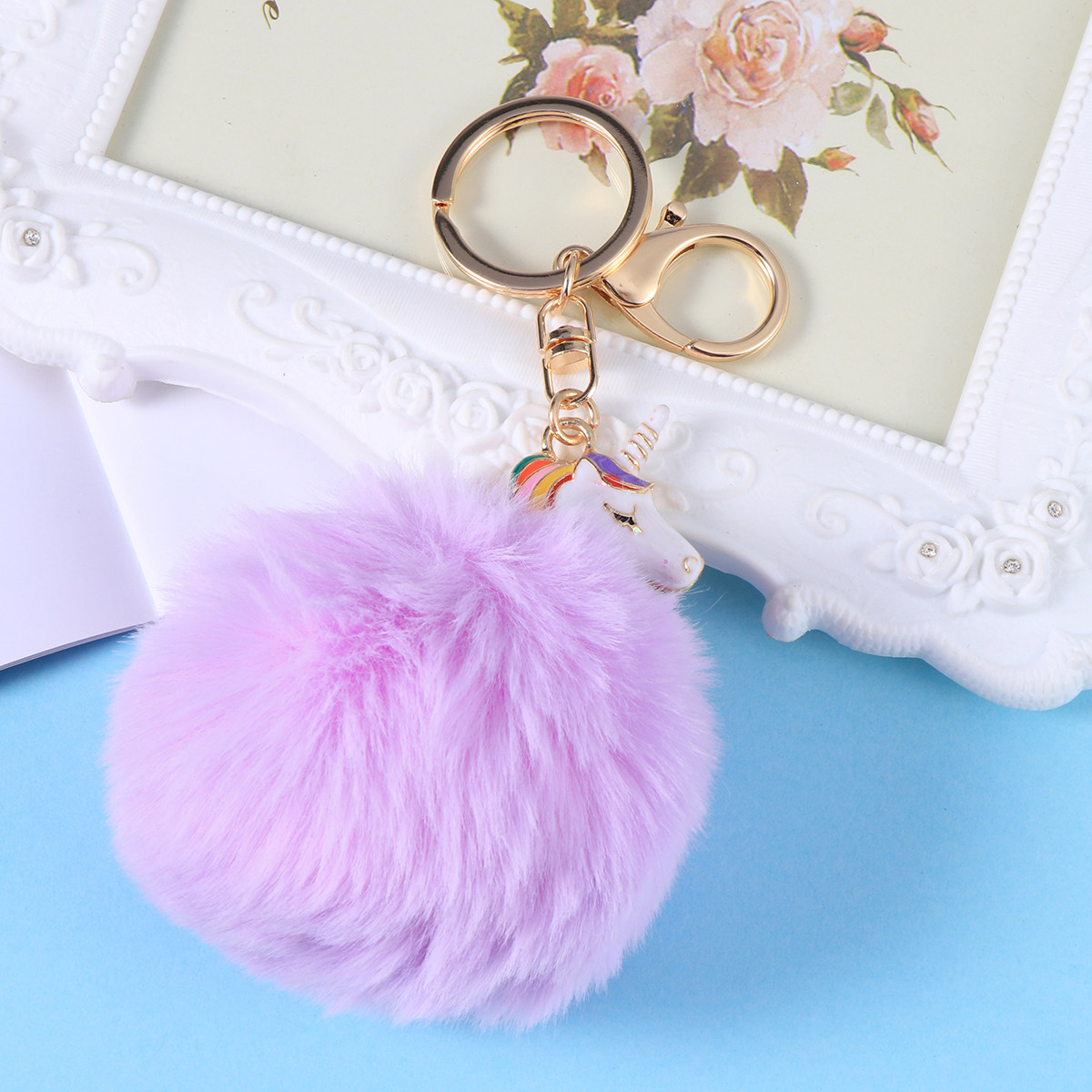 Unicorn Keychain Light Purple  - Unique Lighting Decor ulasan dan harga