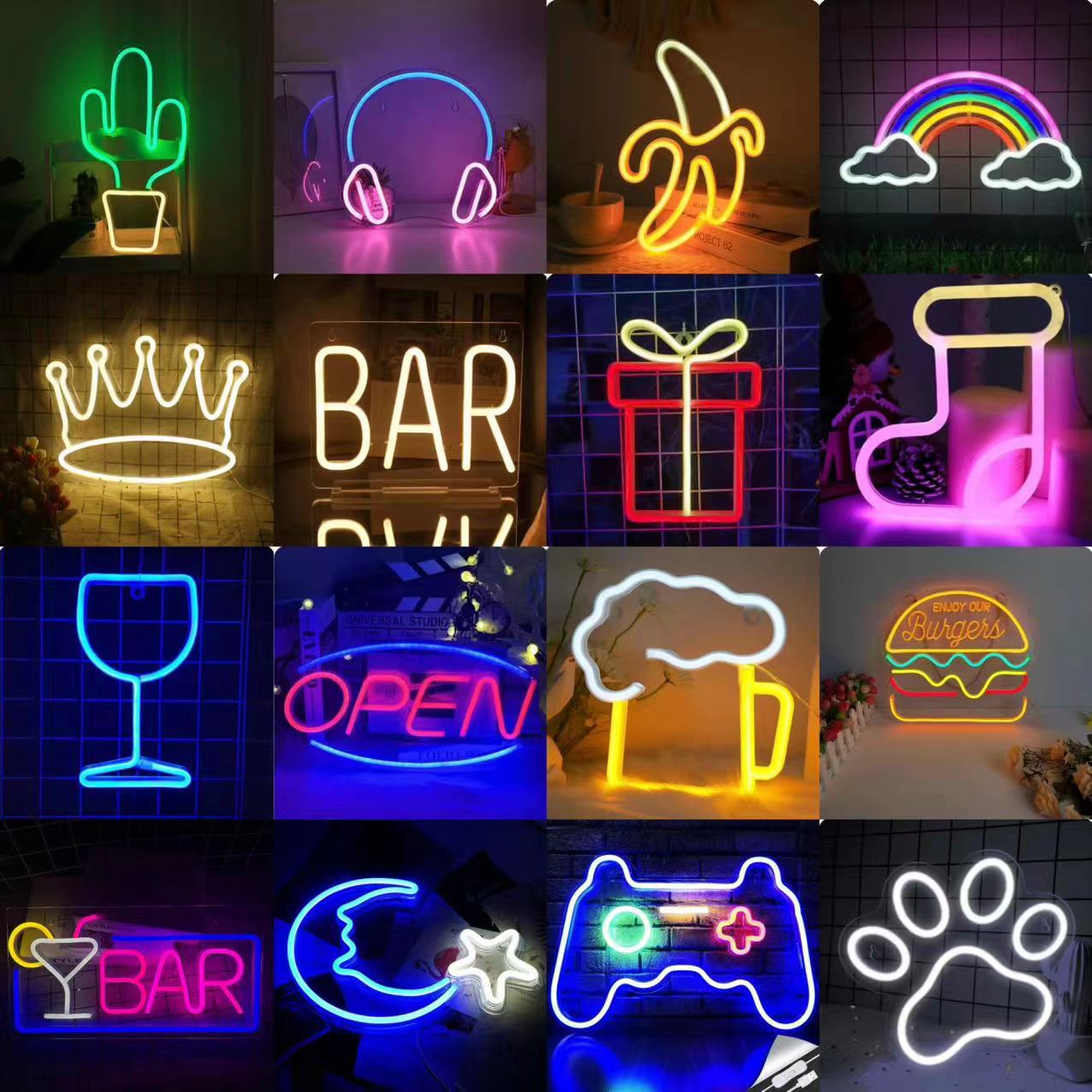 Custom LED Neon Sign with USB/ - Pendant Lighting Christmas Decor ulasan dan harga